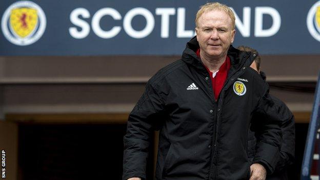 Scotland manager Alex McLeish at Hampden Park