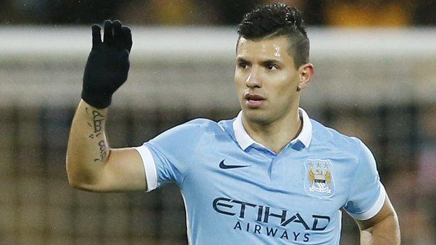 Manchester City striker Sergio Aguero