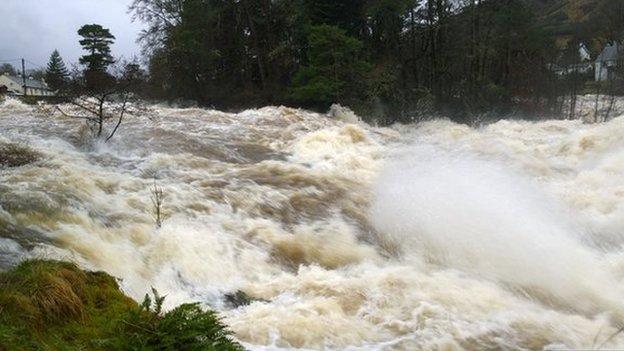 Falls of Dochart, Killin, Perthshire - looking more like choppy seawater