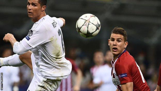 Lucas Hernandez (right) came on as a substitute in Atletico Madrid's 2016 Champions League final defeat to Real Madrid