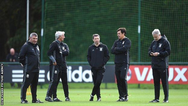 Wales football training