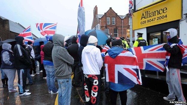 Protest at Alliance office