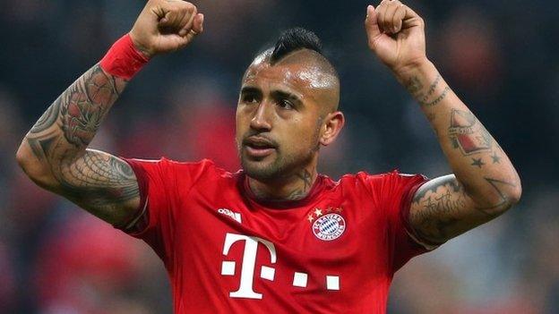 Arturo Vidal celebrates