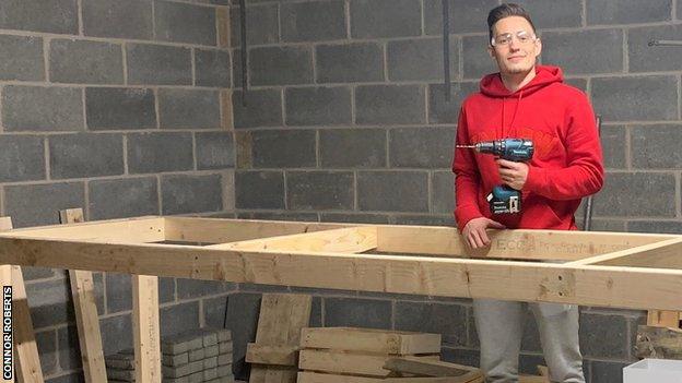 Connor Roberts says he plans to go into carpentry professionally when he has retired from football