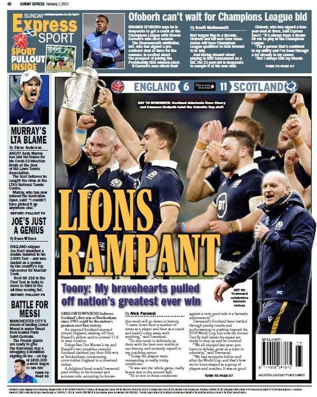 Sunday Express back page