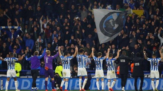 Huddersfield celebrate