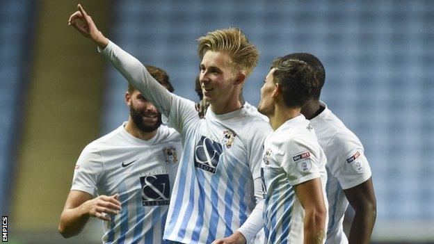 Coventry City's teenage midfielder Ben Stevenson