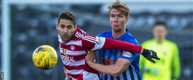 Kristoffer Ajer (right) has already played twice for Kilmarnock since his recent loan move to Rugby Park