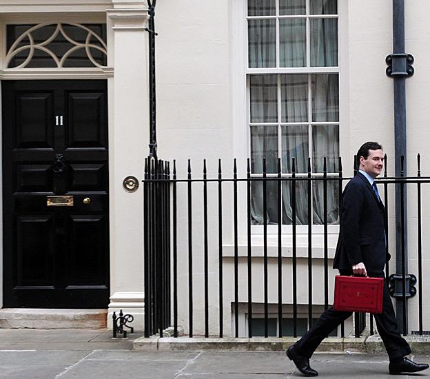 Osborne leaving number 11 Downing St