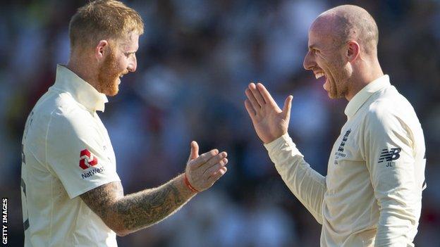 Ben Stokes and Jack Leach