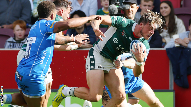 Ollie Hassell-Collins was involved in the first of London Irish's three first-half tries and then scored the third