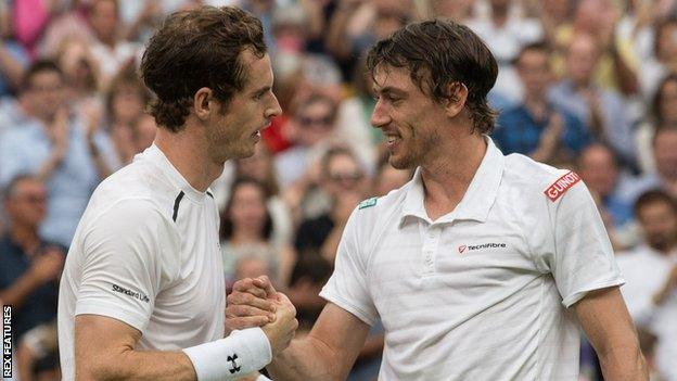 Andy Murray and John Millman