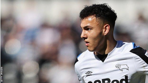 Lee Buchanan in action for Derby County