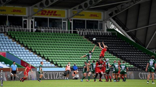 Harlequins have so far played their home games behind closed doors since the Premiership season restarted in August