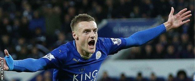 Leicester striker Jamie Vardy