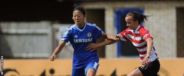 WSL match between Chelsea and Doncaster Rovers Belles