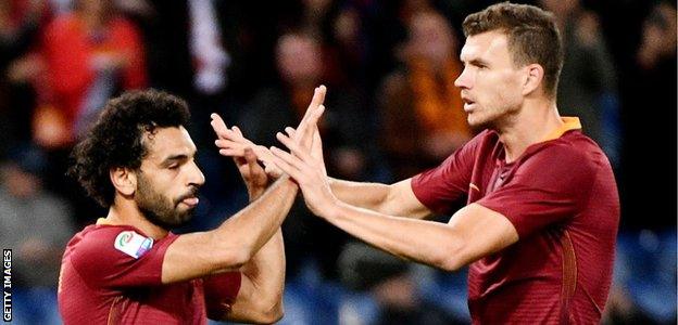 Mohamed Salah and Edin Dzeko