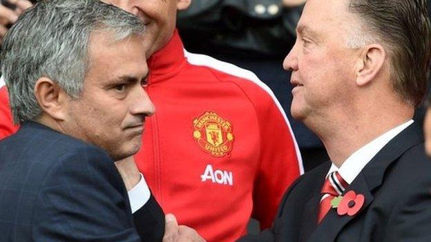 Jose Mourinho (left) and Louis van Gaal