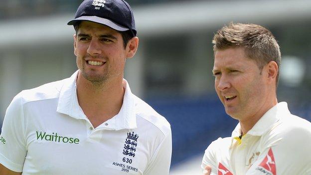 Alastair Cook and Michael Clarke