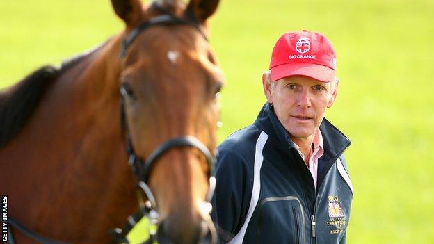 Trainer Michael Bell with Big Orange