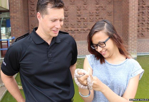 PC Alastair Maidment, Jasmine and her snake