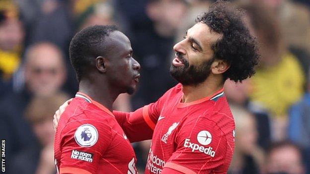 Sadio Mane and Mohamed Salah