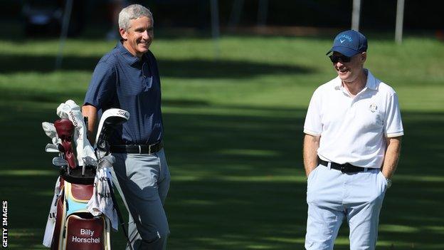 PGA Tour commissioner Jay Monahan & DP World Tour CEO Keith Pelley