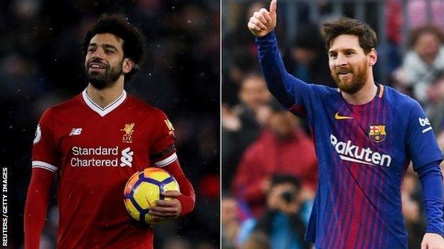 Mo Salah and Lionel Messi