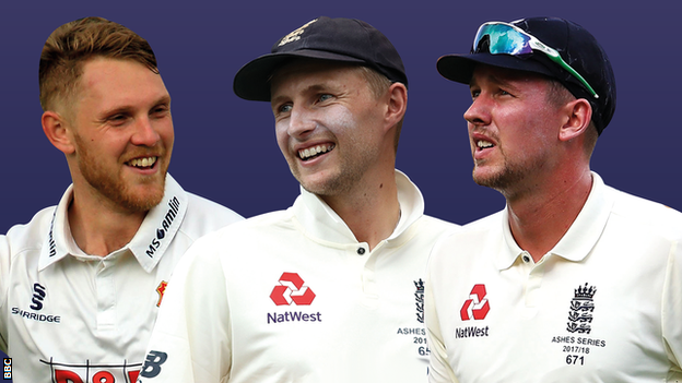 Jamie Porter, Joe Root and Jake Ball