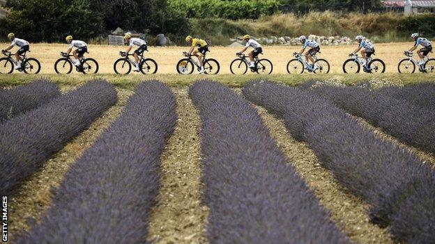 Chris Froome and Team Sky during the Tour de France