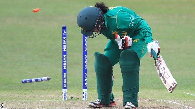 Javeria Khan is bowled