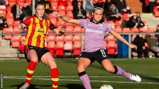 Megan Bell returned to action in Rangers' 1-0 win over Partick Thistle on Sunday