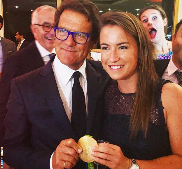 Fabio Capello and Maddie Hinch