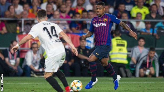 Malcom in action for Barcelona