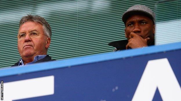 Guus Hiddink and Didier Drogba