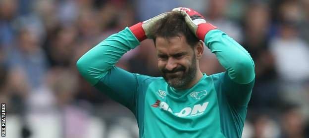 Derby County goalkeeper Scott Carson
