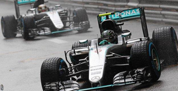 Nico Rosberg and Lewis Hamilton