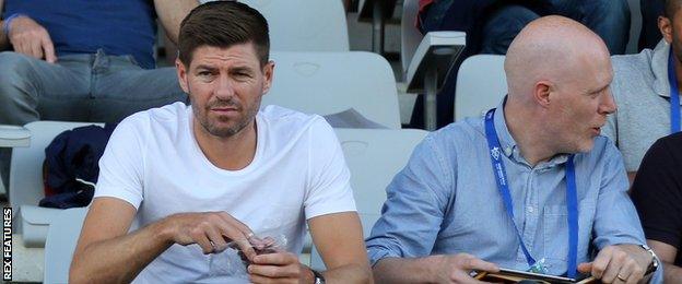 Steven Gerrard (left) at the Toulon Tournament in France