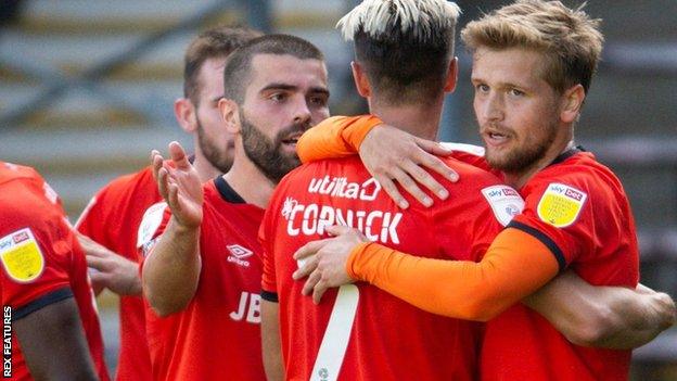 Luton Town celebrate