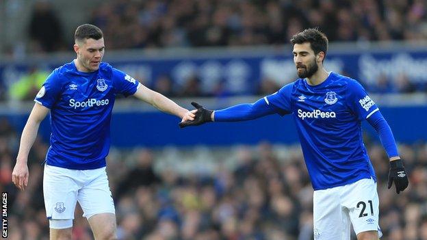 Michael Keane and Andre Gomes