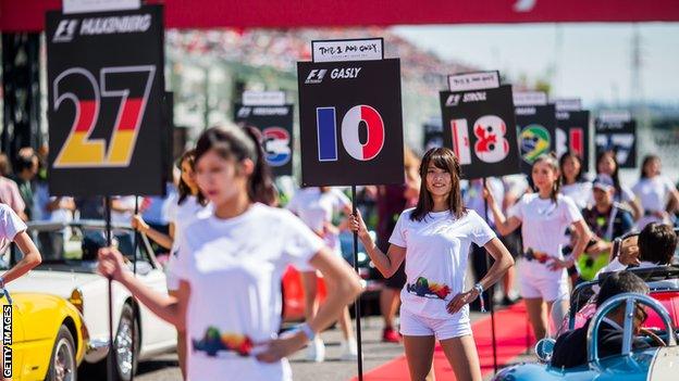 Grid Girls at the Japanese Grand Prix