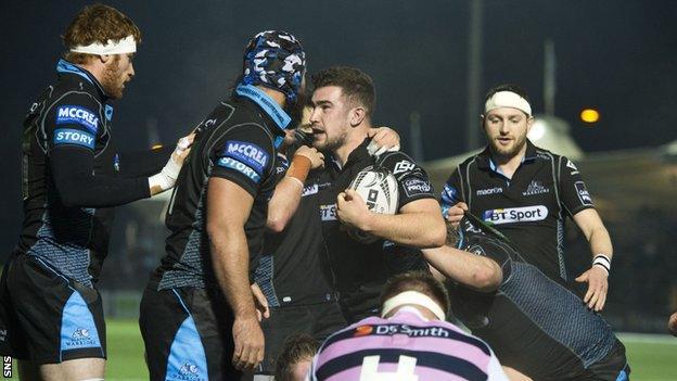 Glasgow Warriors celebrate