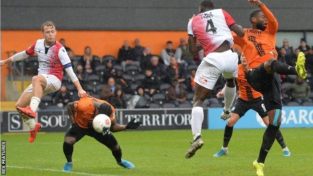 Barnet's Ephron Mason-Clark scores against Woking