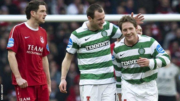 Kris Commons scored on his Celtic debut against Aberdeen