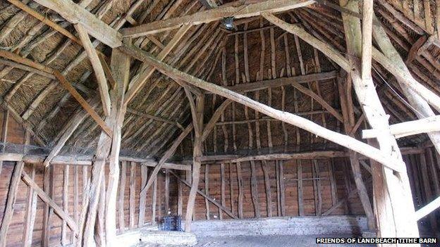 Interior Landbeach tithe barn