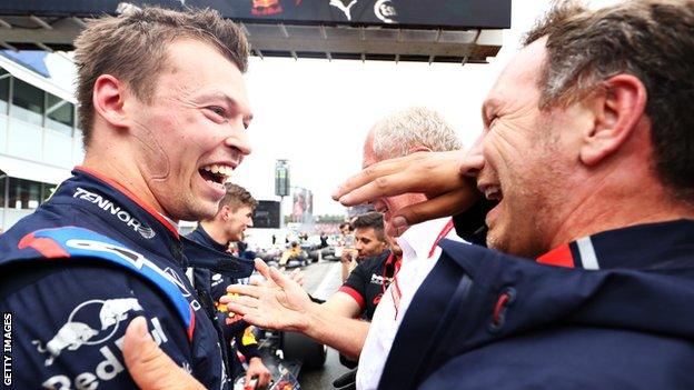 Daniil Kvyat comes third at the German Grand Prix