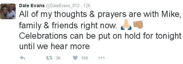 Tweet by Dale Evans