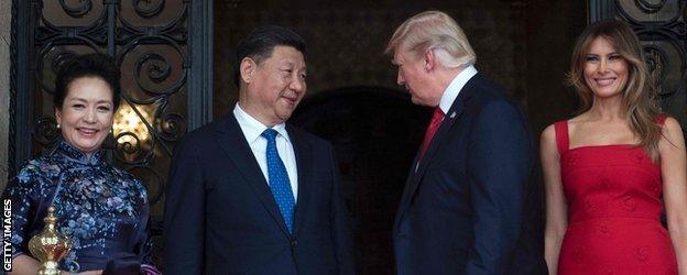 Xi Jinping and Donald Trump