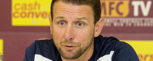 Motherwell manager Ian Baraclough