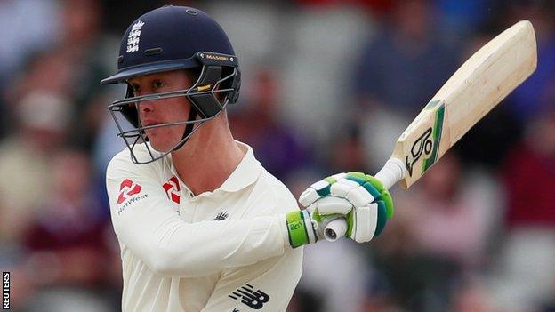 Keaton Jennings reacts after being dismissed in the fourth Test